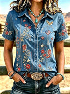Women'S Casual Printed Top