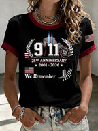 9.11 Never Forget Printed T-Shirts