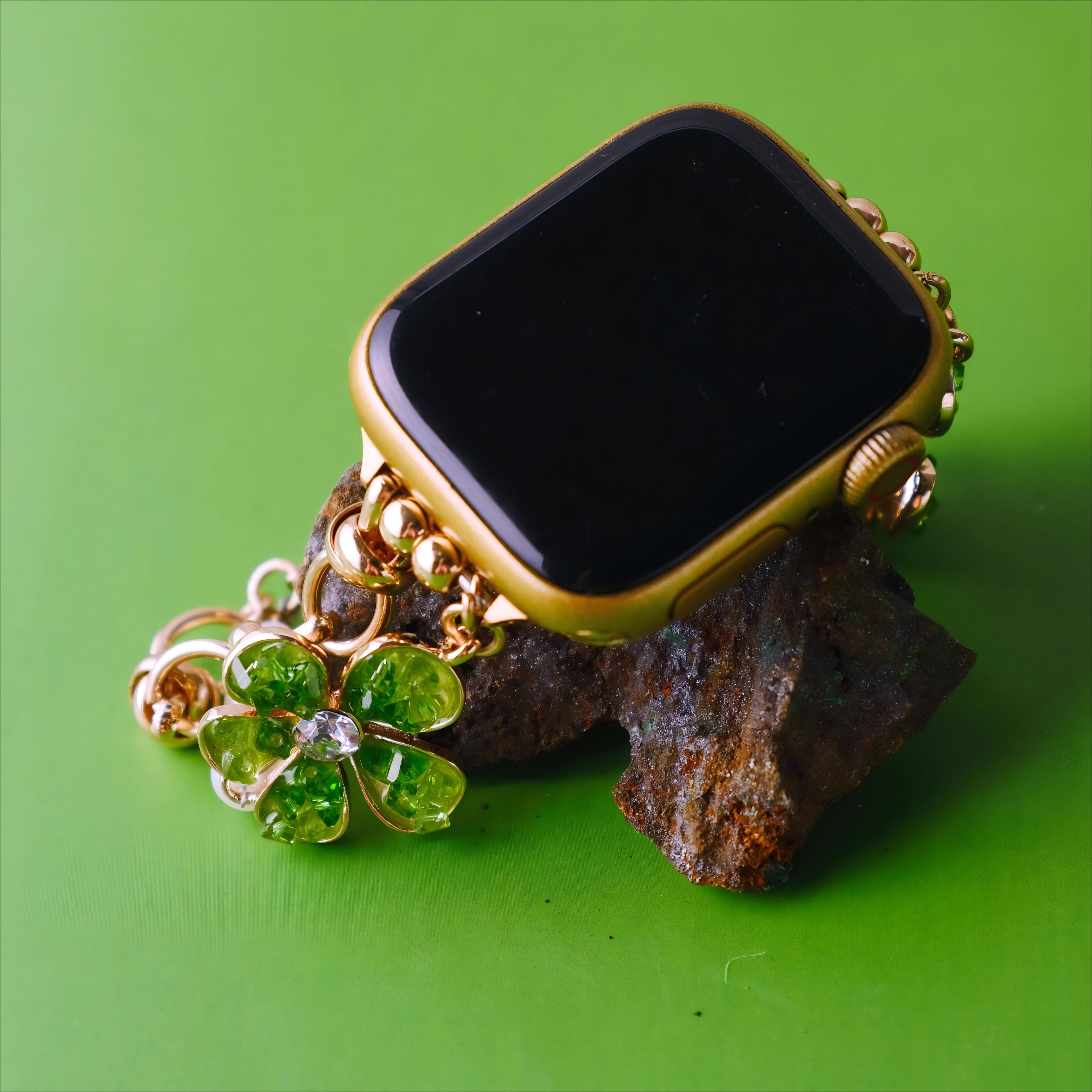 Floral Quartz Chain Watch Band for Apple Watch