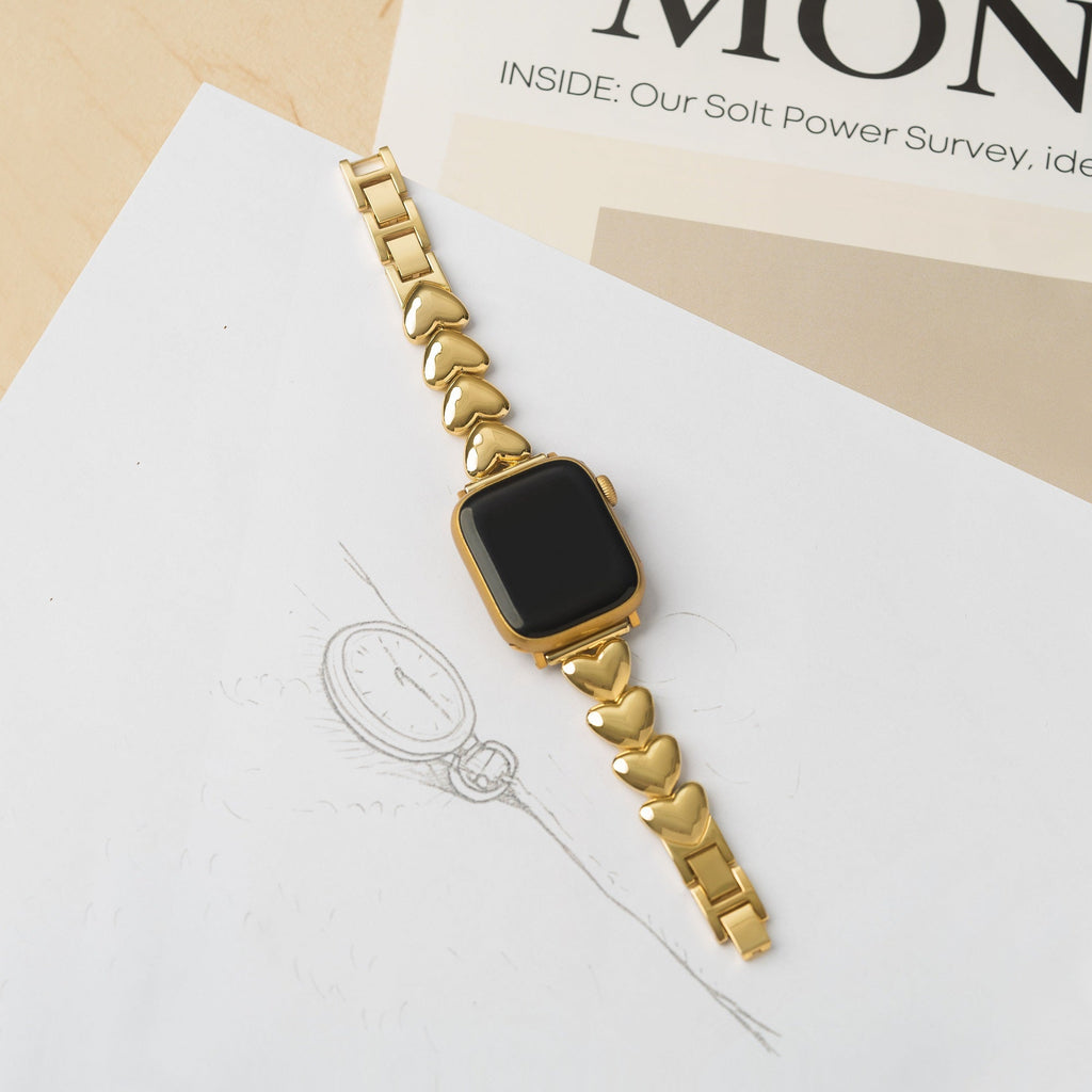 Polished Love Metal Watch Band for Apple Watch