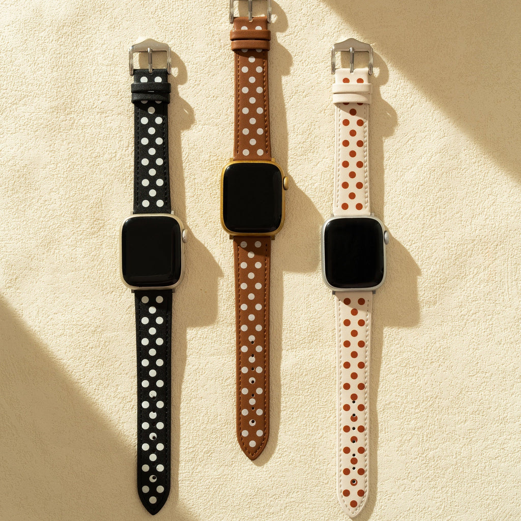 Polka Dot Leather Watch Band for Apple Watch