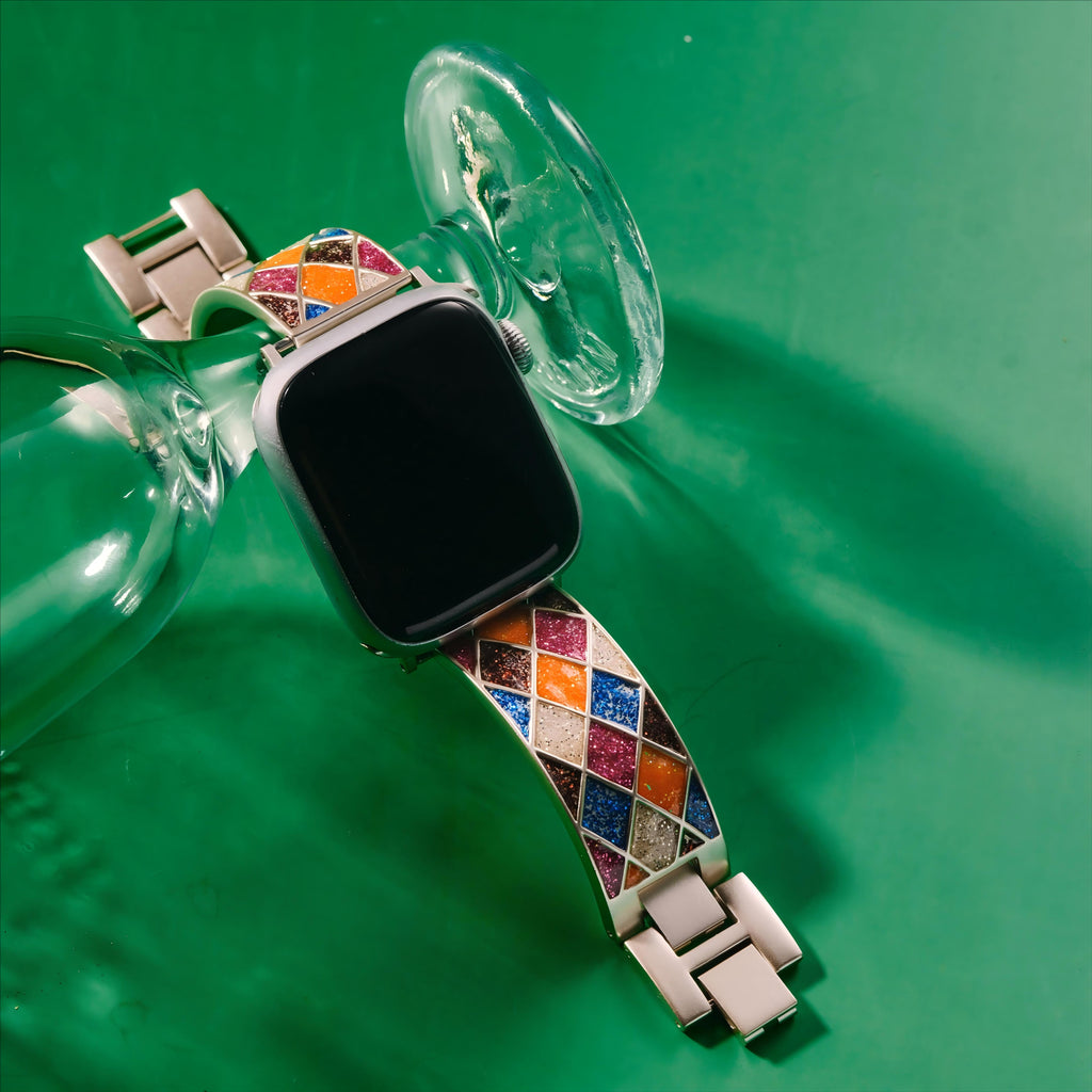 Exotic Diamond Lattice Watch Band