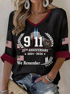 9.11 Never Forget Printed T-Shirts