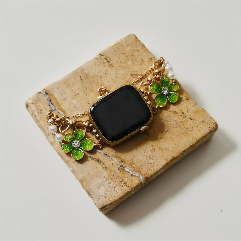 Floral Quartz Chain Watch Band for Apple Watch