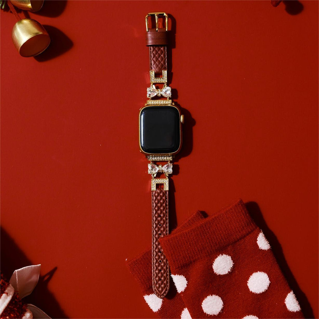 Bowknot Leather Watch Band for Apple Watch