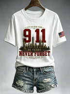 9.11 Never Forget Printed T-Shirts