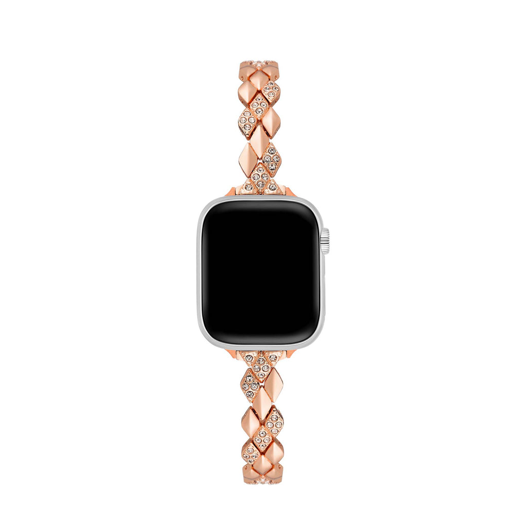 Gleaming Diamond Metal Watch Band