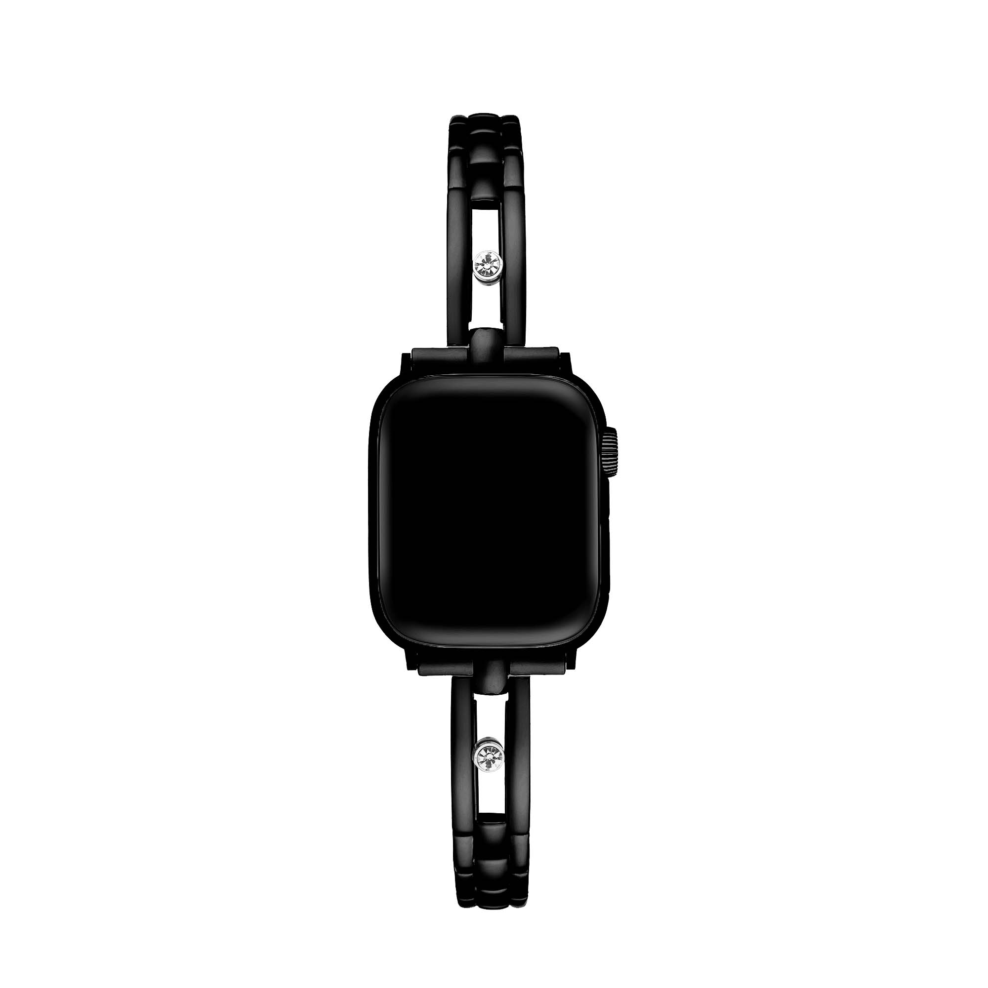 Rhinestone Track Metal Watch Band