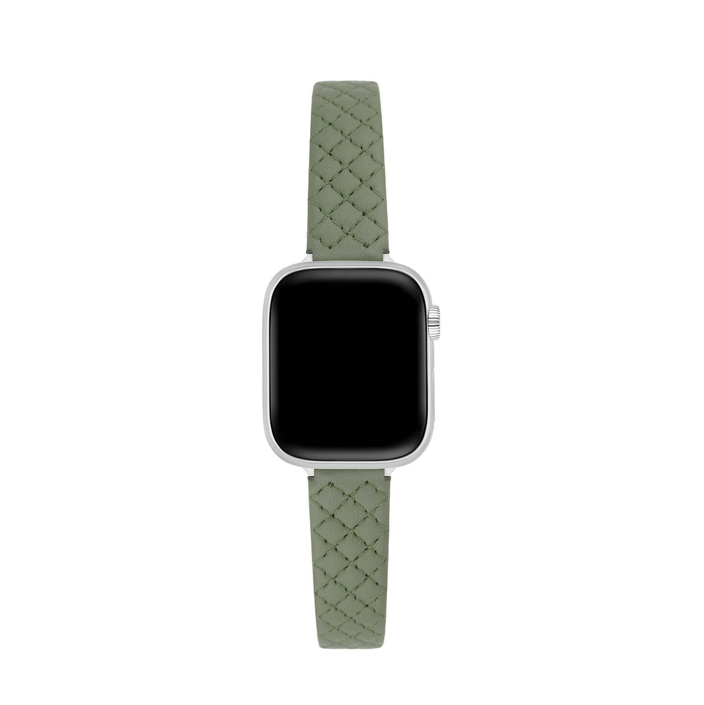 Elegant Quilted Leather Watch Band for Apple Watch