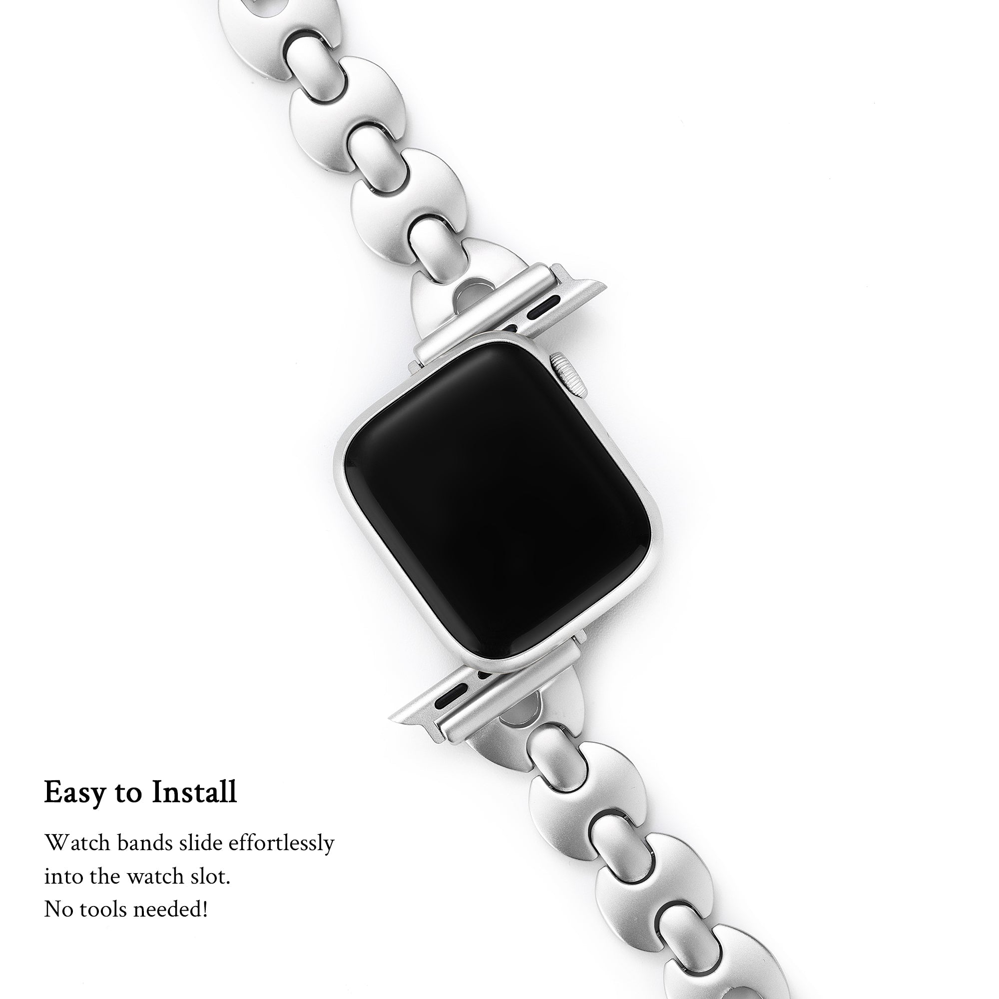 Sleek Geo Metal Watch Band for Apple Watch
