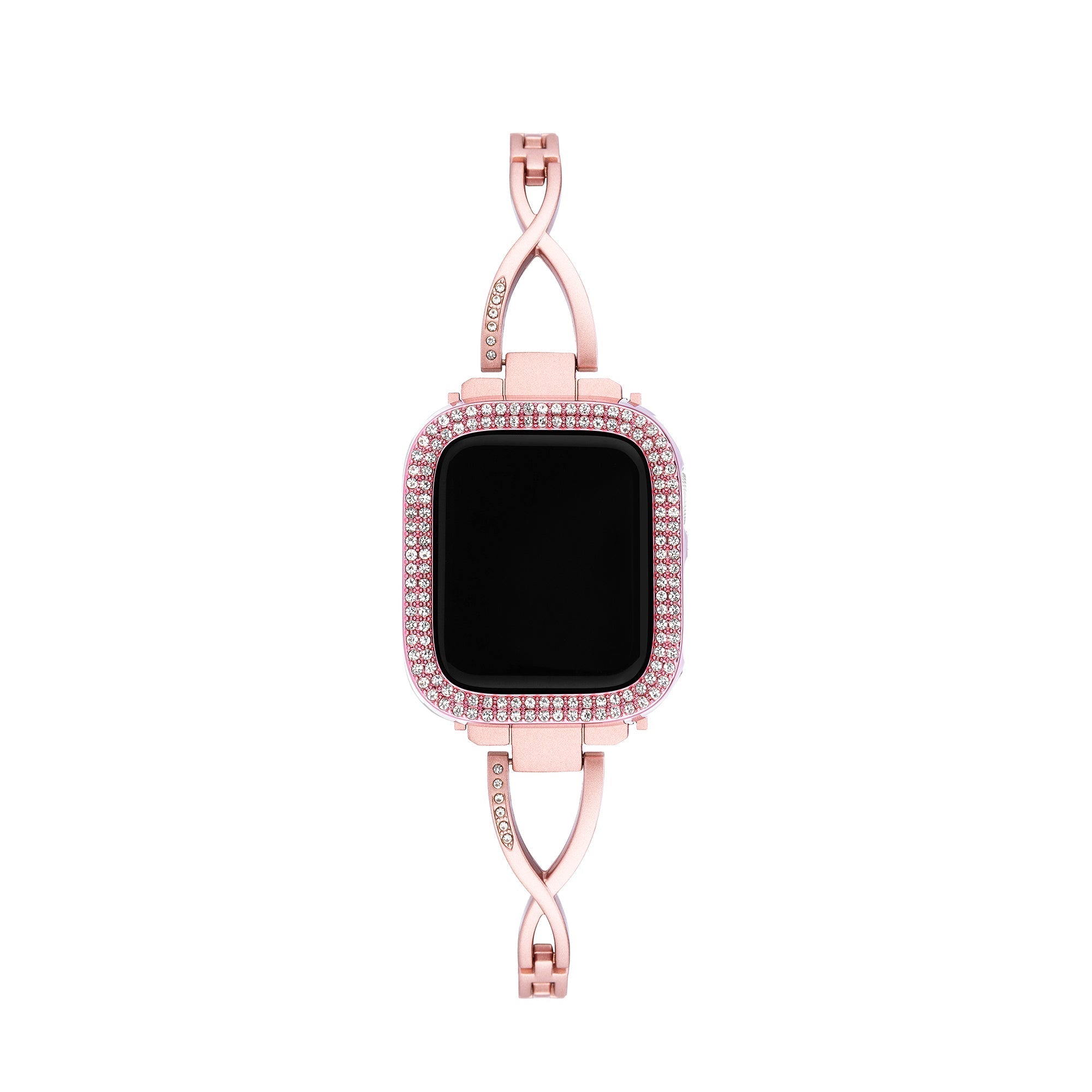 Shiny Rhinestones Half-Wrapped Apple Watch Case