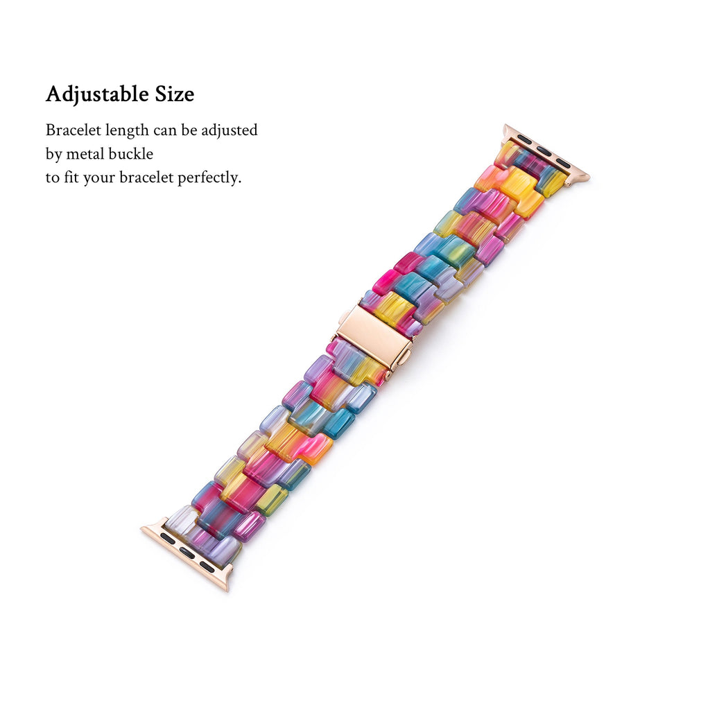 Rainbow Resin Watch Band for Apple Watch