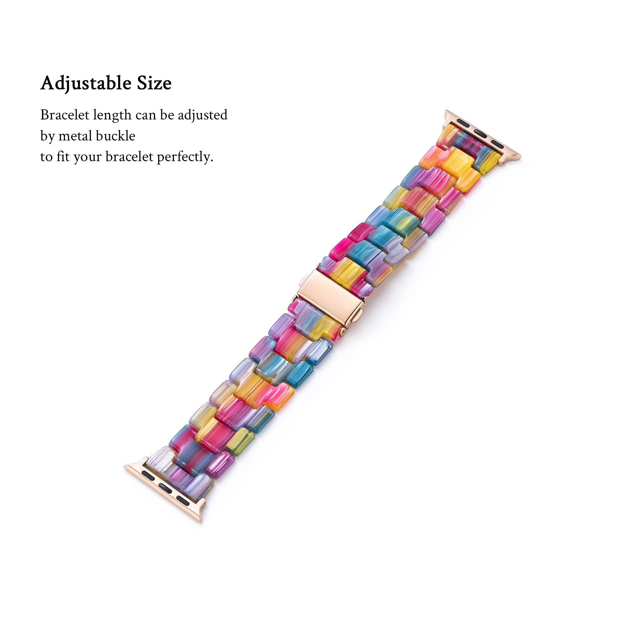 Rainbow Resin Watch Band for Apple Watch