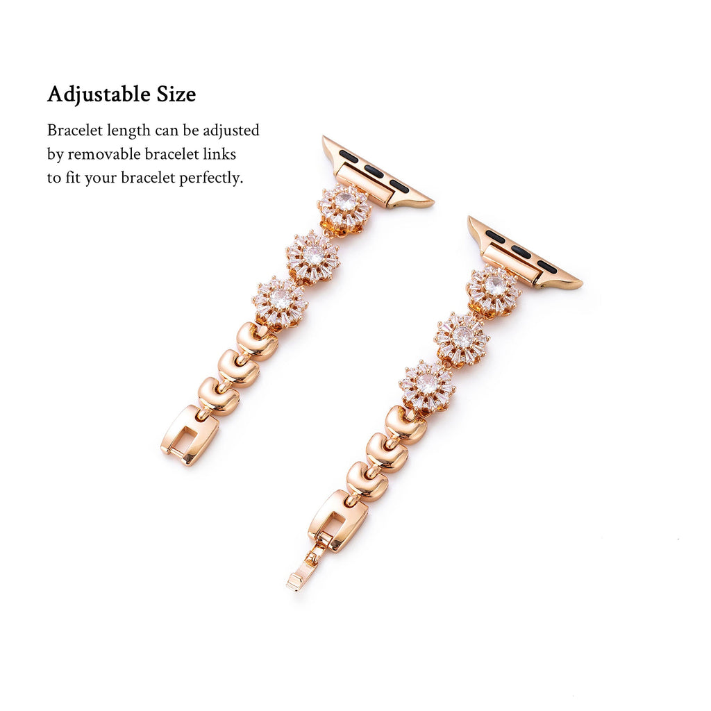Rotatable Rhinestone Snowflake Watch Band for Apple Watch
