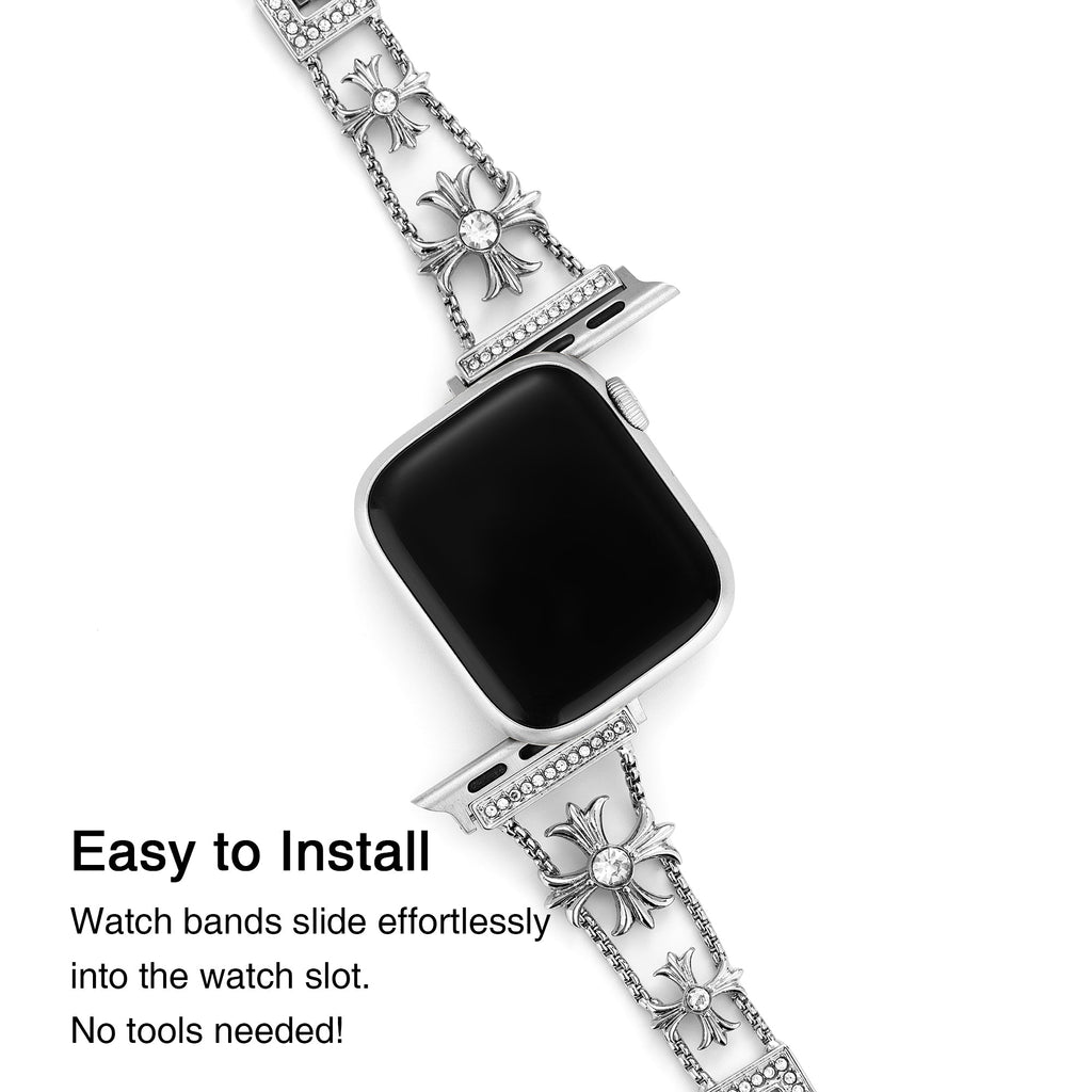 Rhinestone Cross Watch Band for Apple Watch