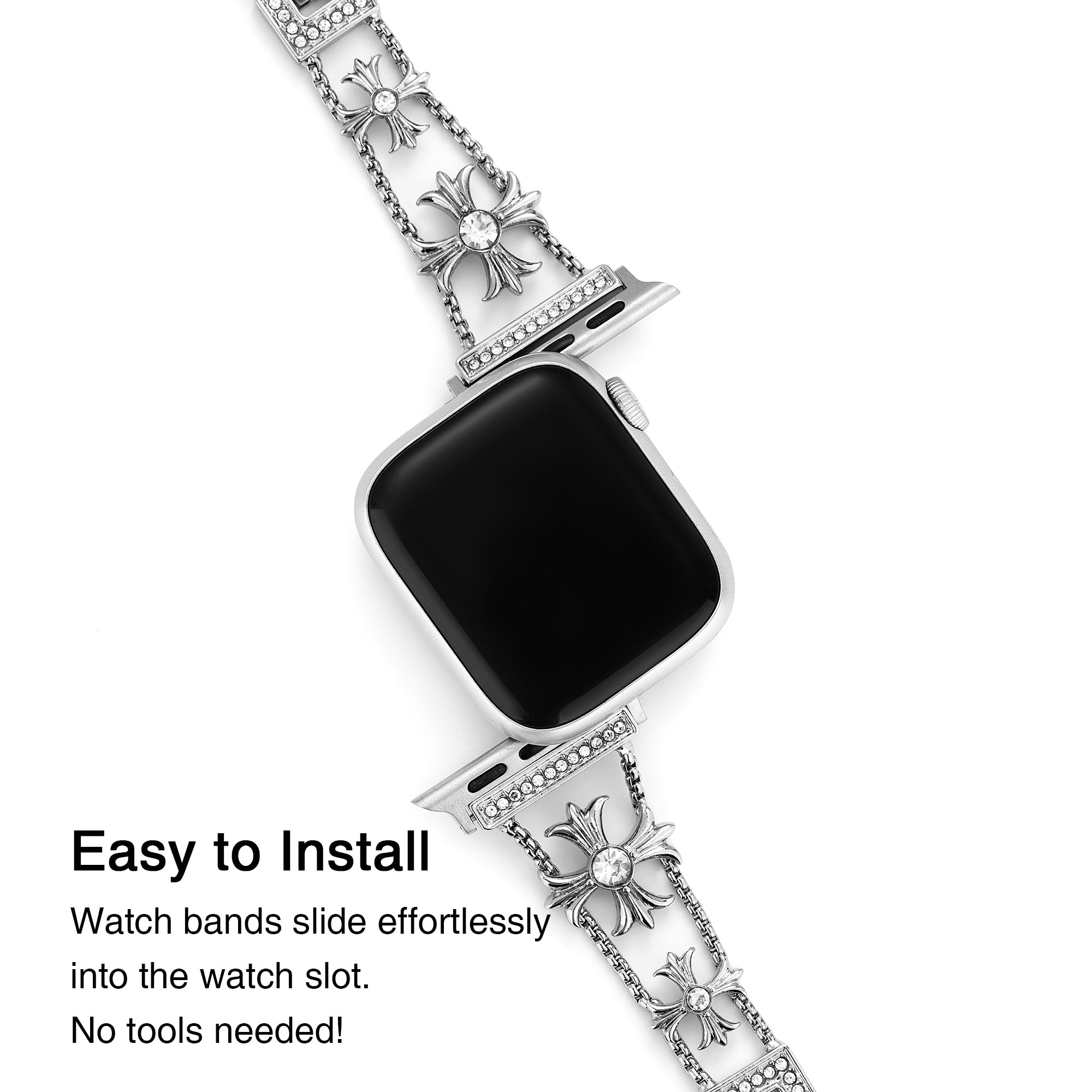 Rhinestone Cross Watch Band for Apple Watch