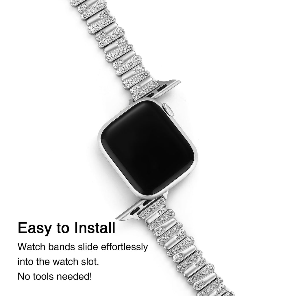 Rhinestone Geo Metal Watch Band for Apple Watch