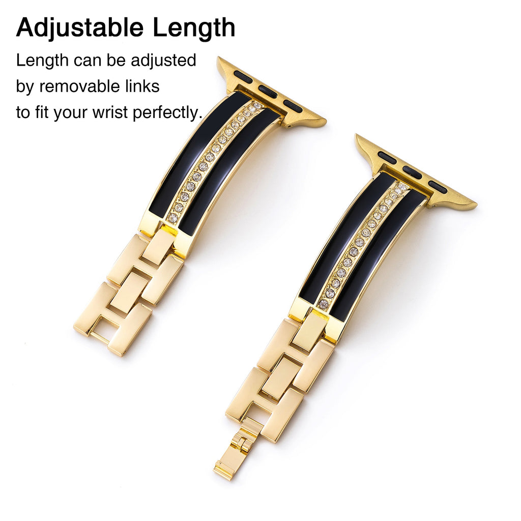 Rhinestone Adorned Classic Watch Band for Apple Watch