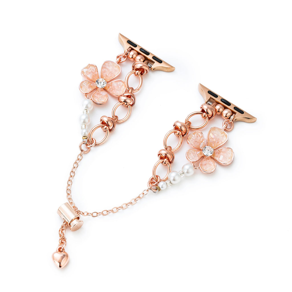 Floral Quartz Chain Watch Band for Apple Watch