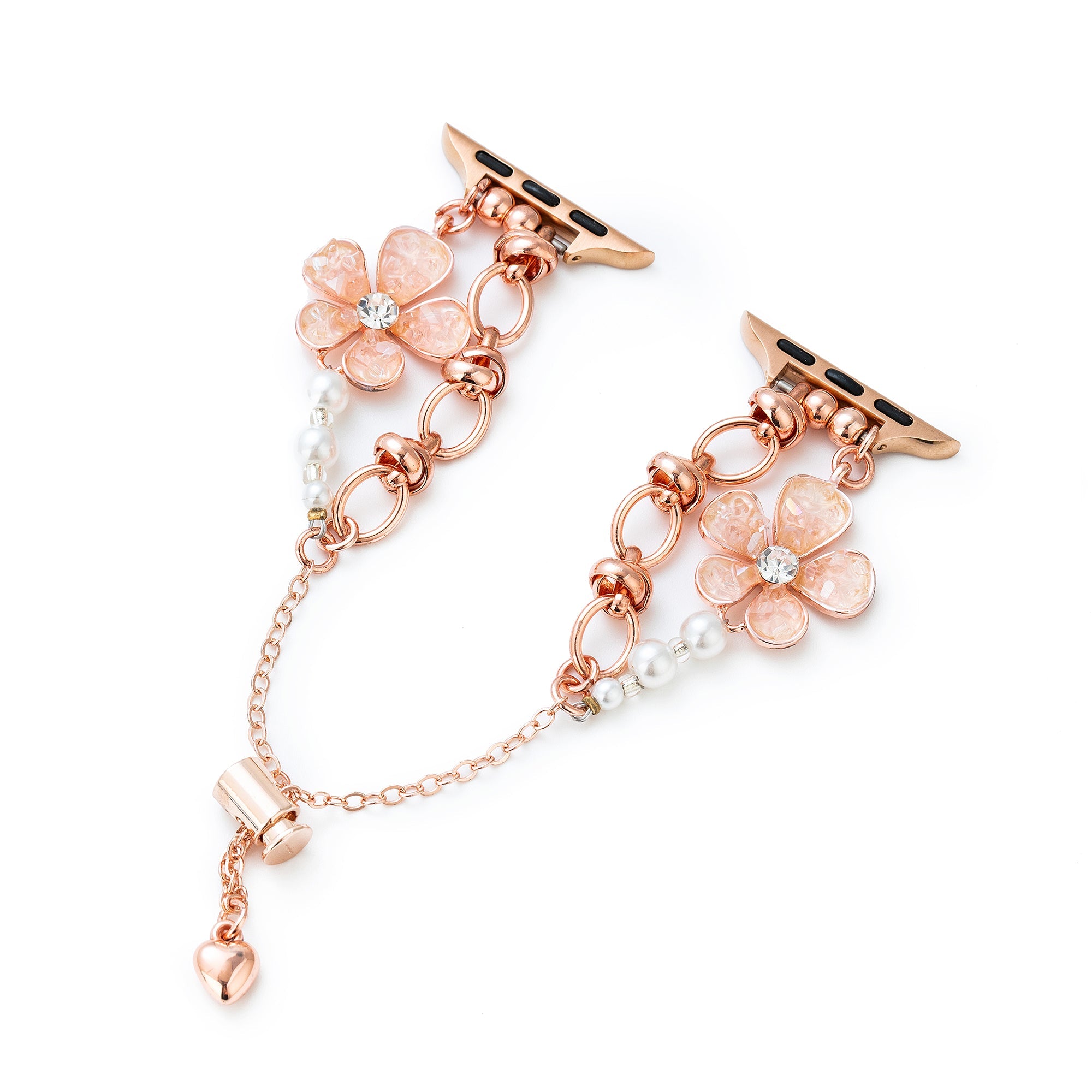Floral Quartz Chain Watch Band for Apple Watch