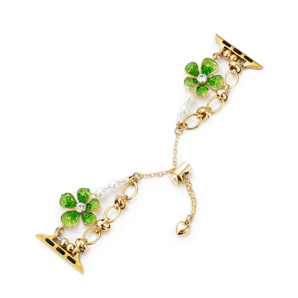 Floral Quartz Chain Watch Band for Apple Watch