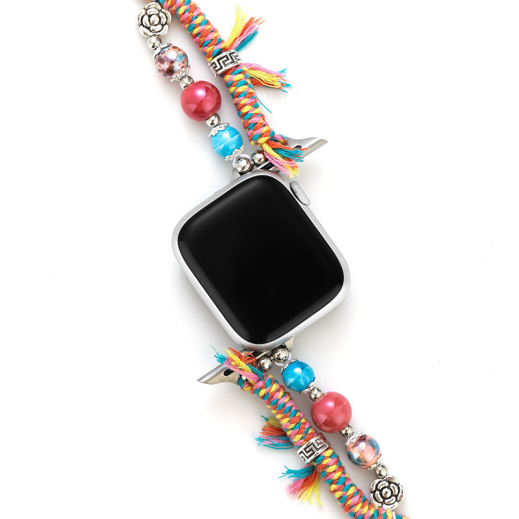 Exotic Beaded Braid Watch Bracelet for Apple Watch