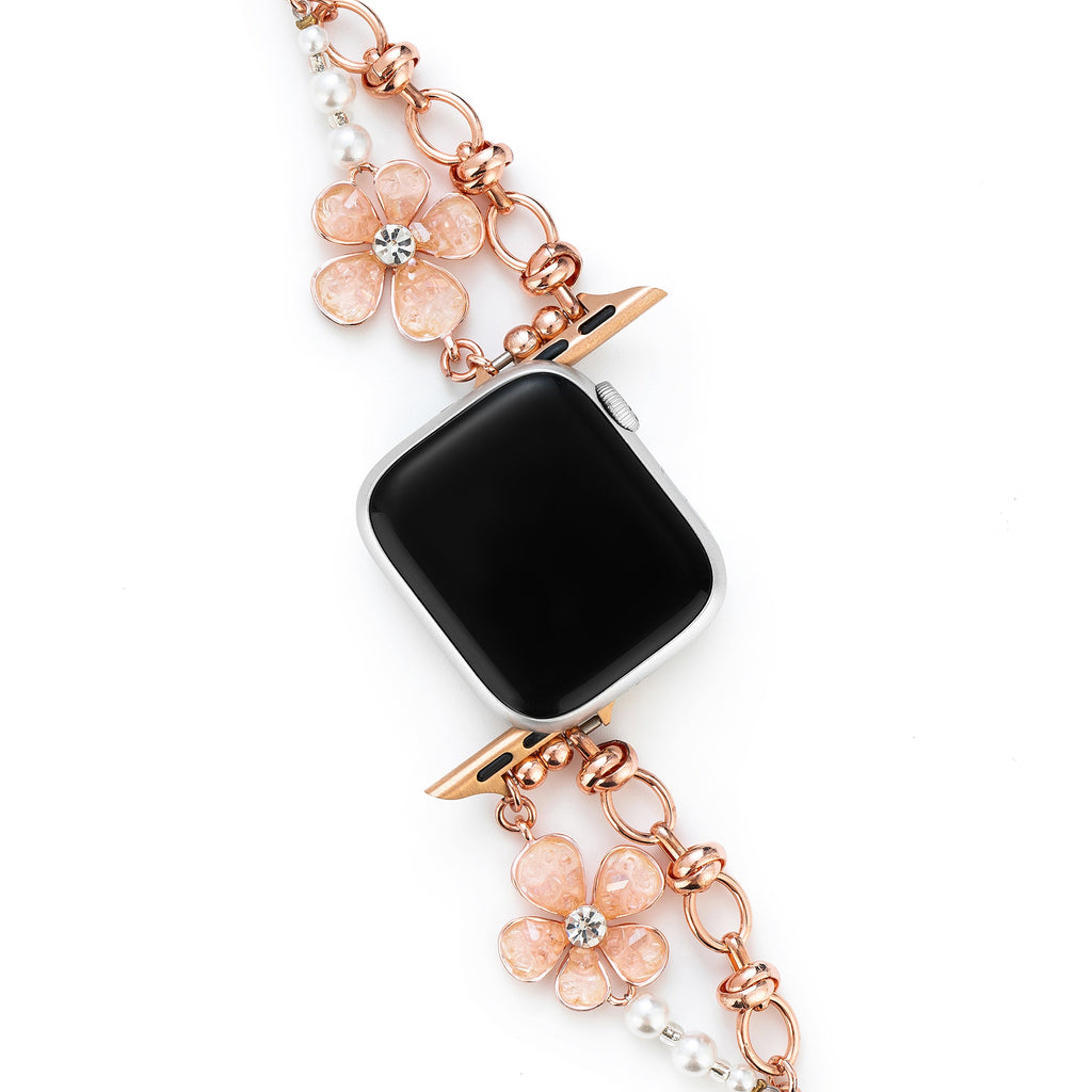 Floral Quartz Chain Watch Band for Apple Watch