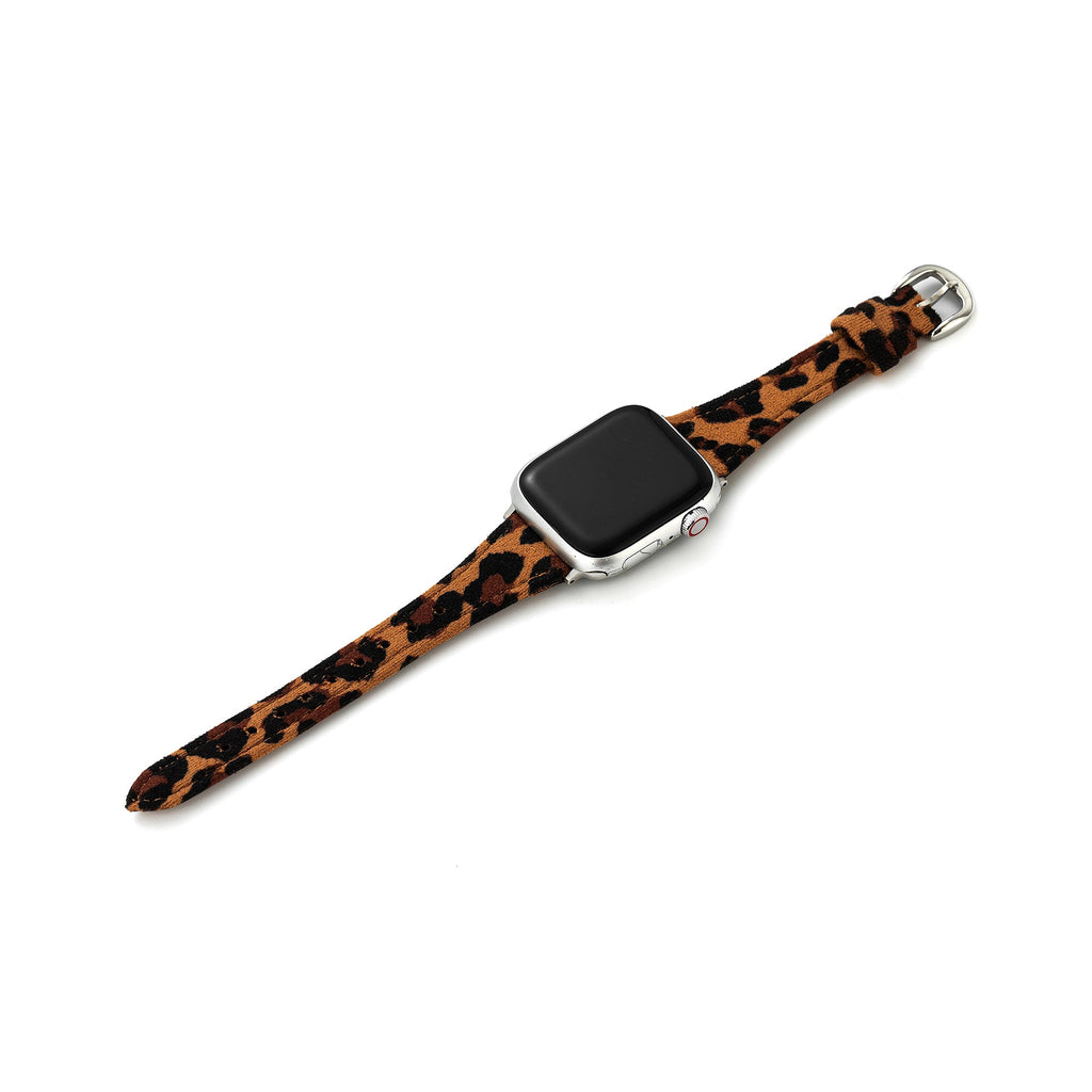 Leopard Suede Watch Band for Apple Watch
