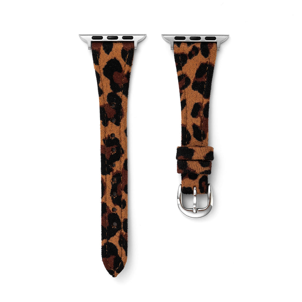 Leopard Suede Watch Band for Apple Watch