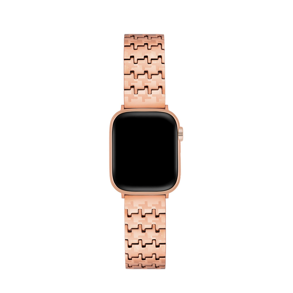 Stainless Steel Houndstooth Watch Band