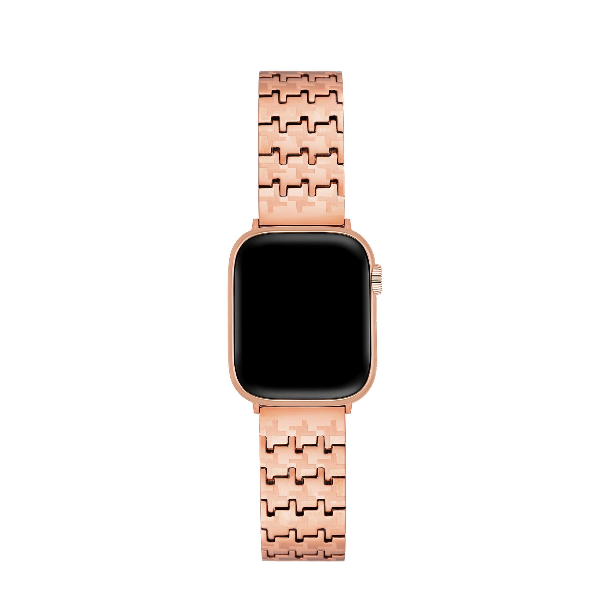 Stainless Steel Houndstooth Watch Band