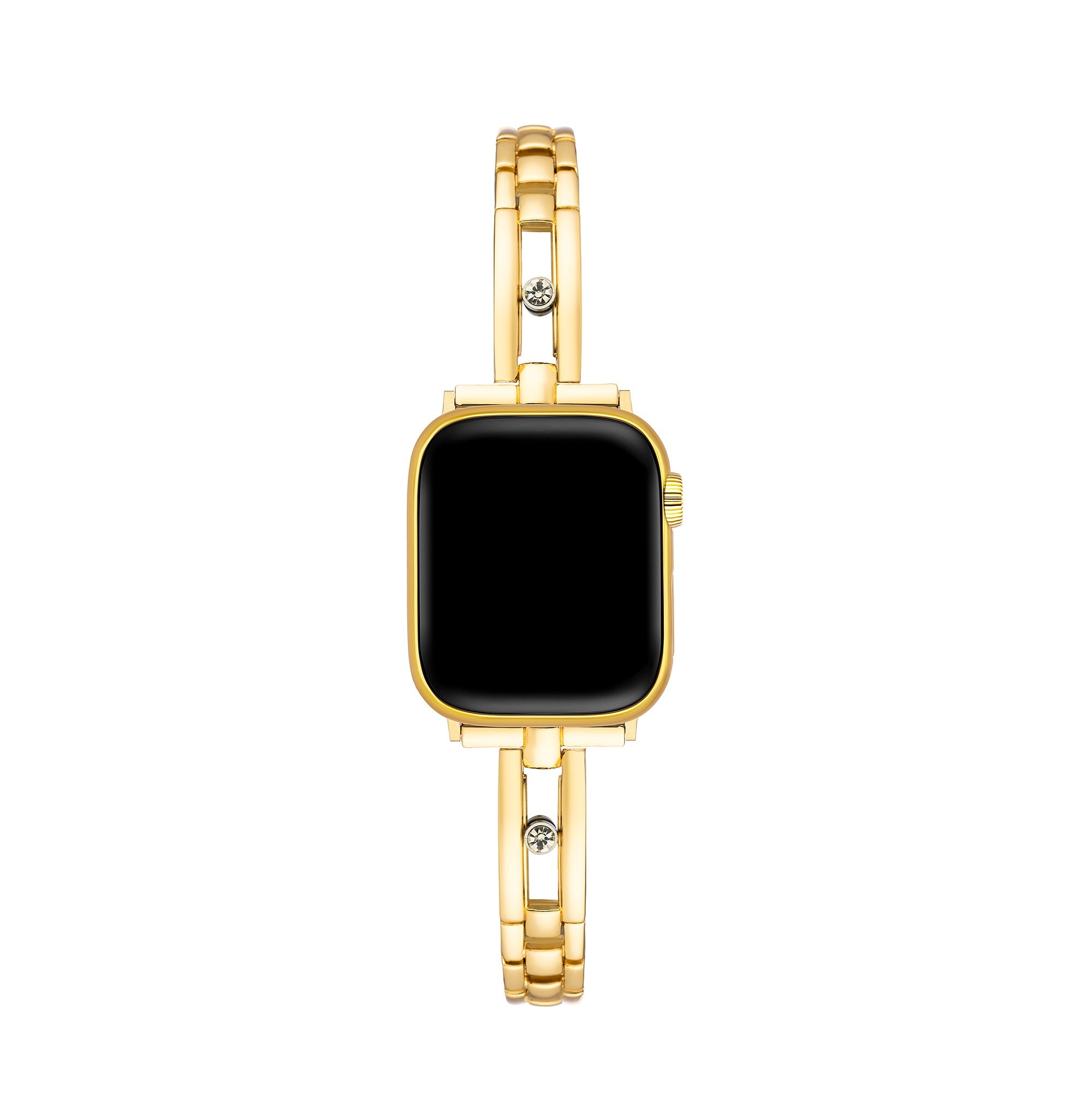 Rhinestone Track Metal Watch Band
