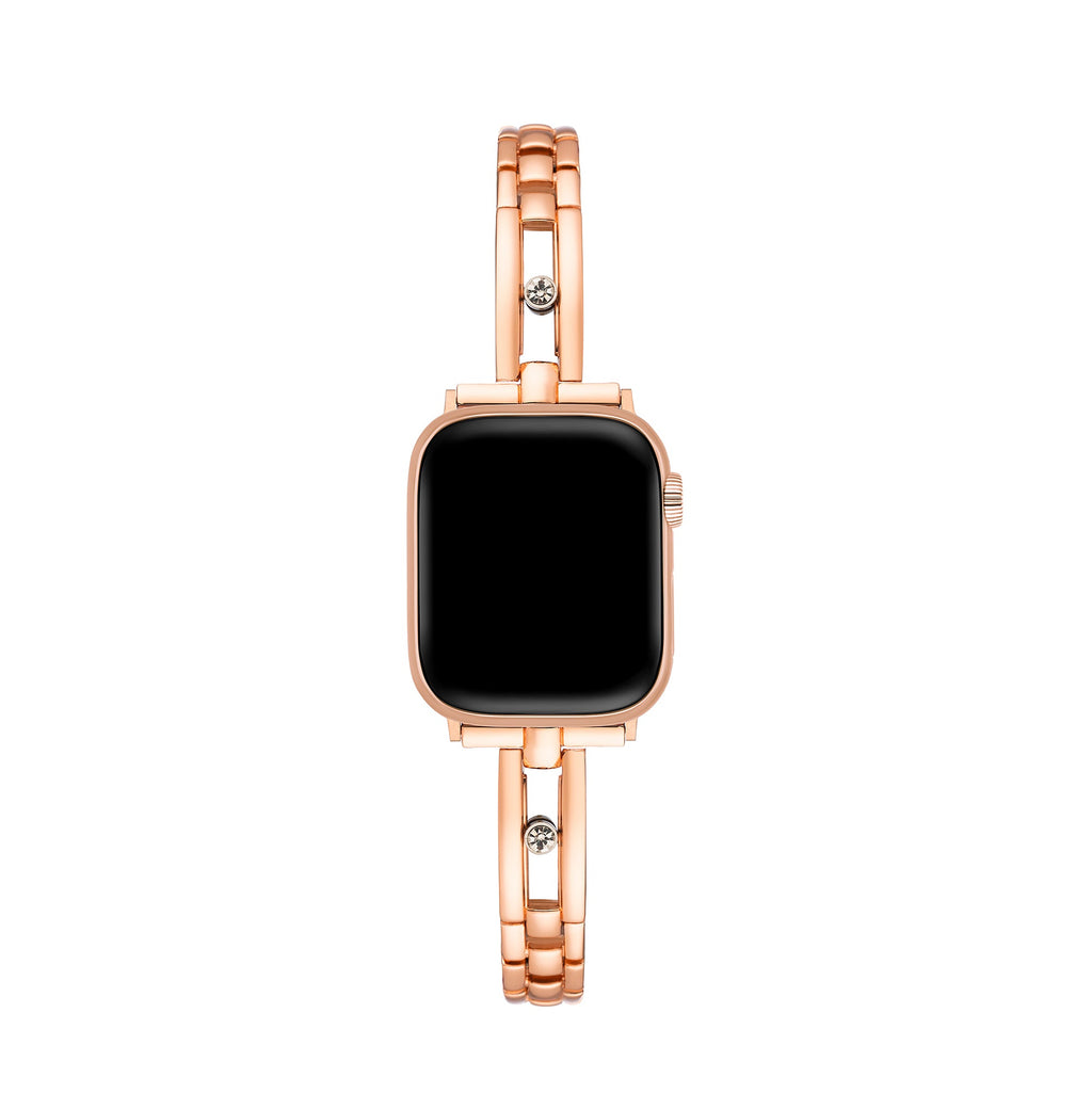Rhinestone Track Metal Watch Band