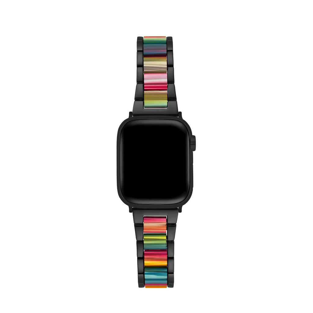 Unisex Rainbow Resin Metal Watch Band