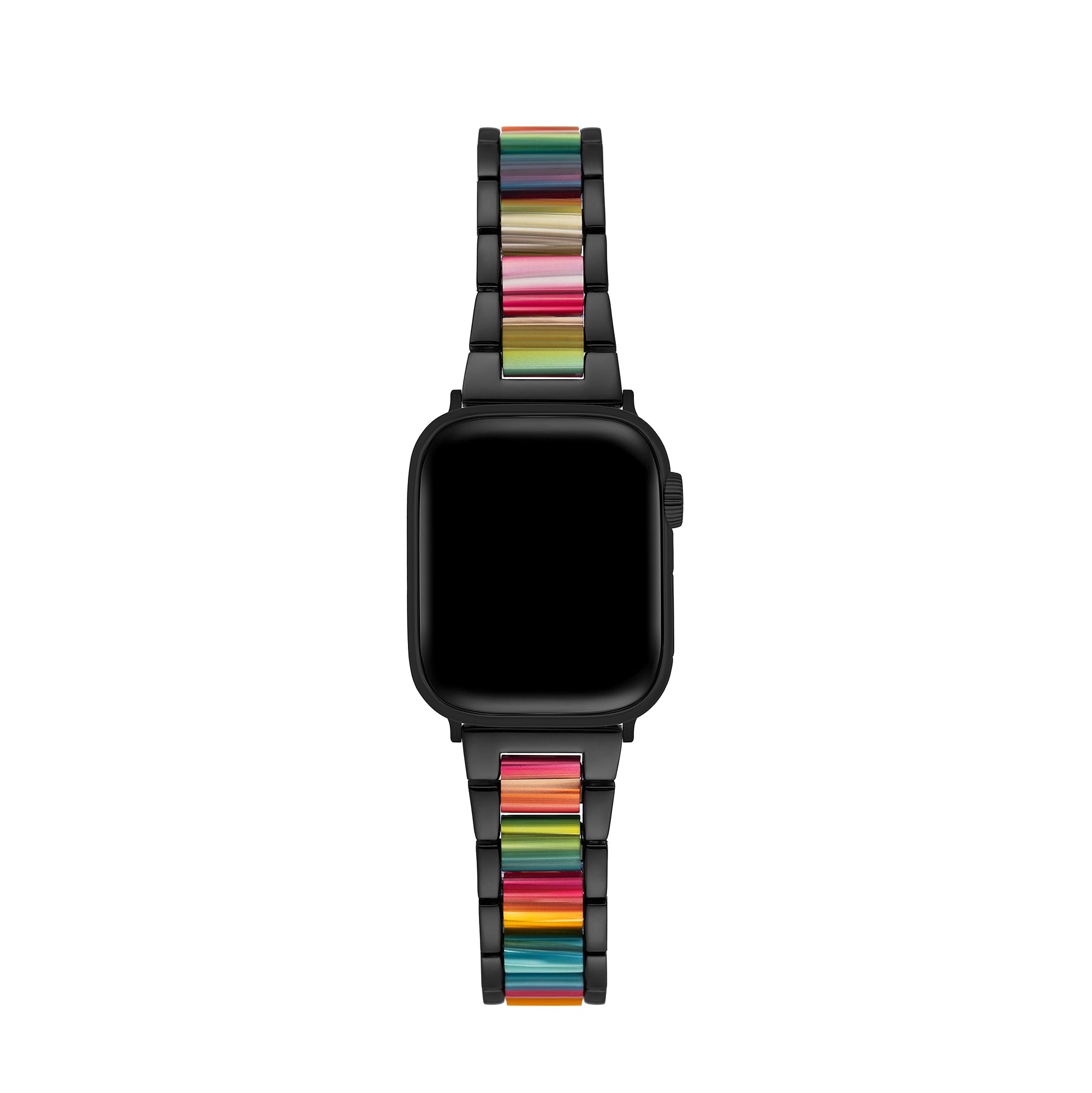 Unisex Rainbow Resin Metal Watch Band