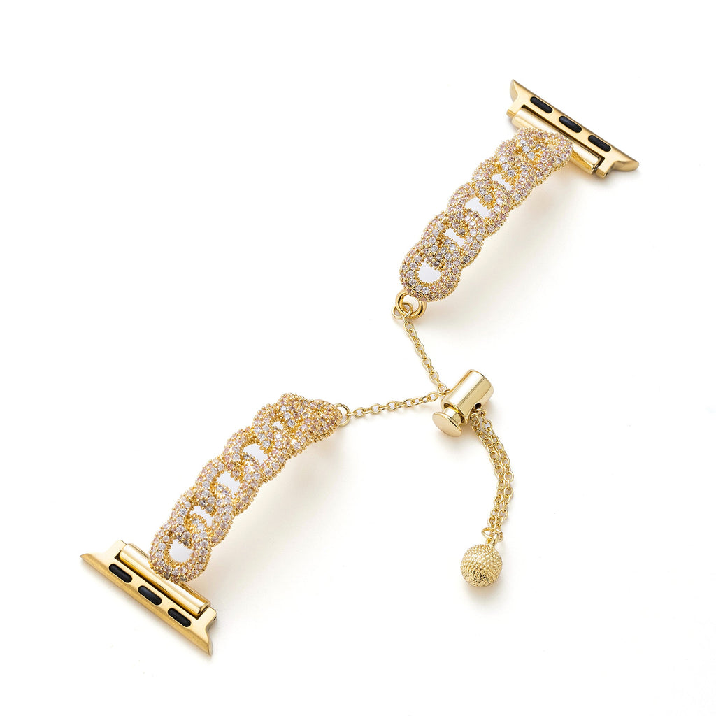 Zircon Chain Copper Watch Band for Apple Watch