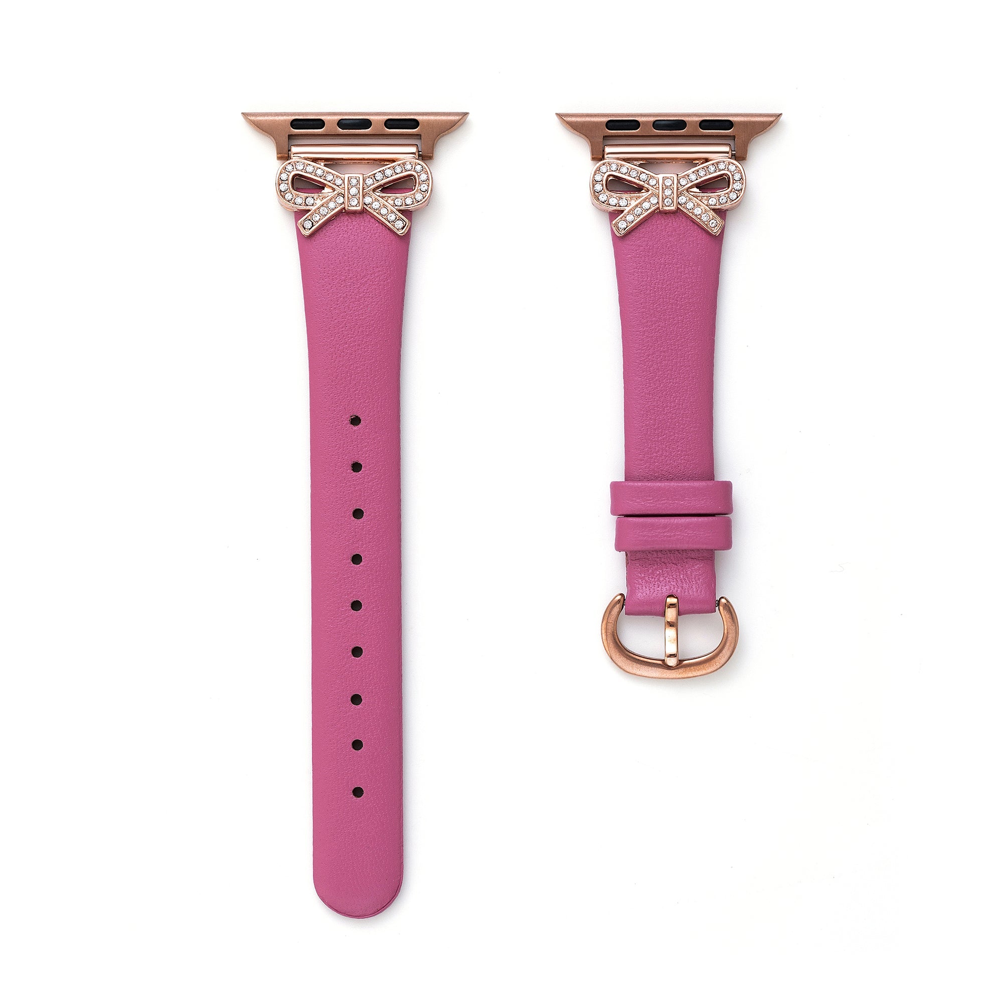 Crystal Bowknot Leather Watch Band for Apple Watch