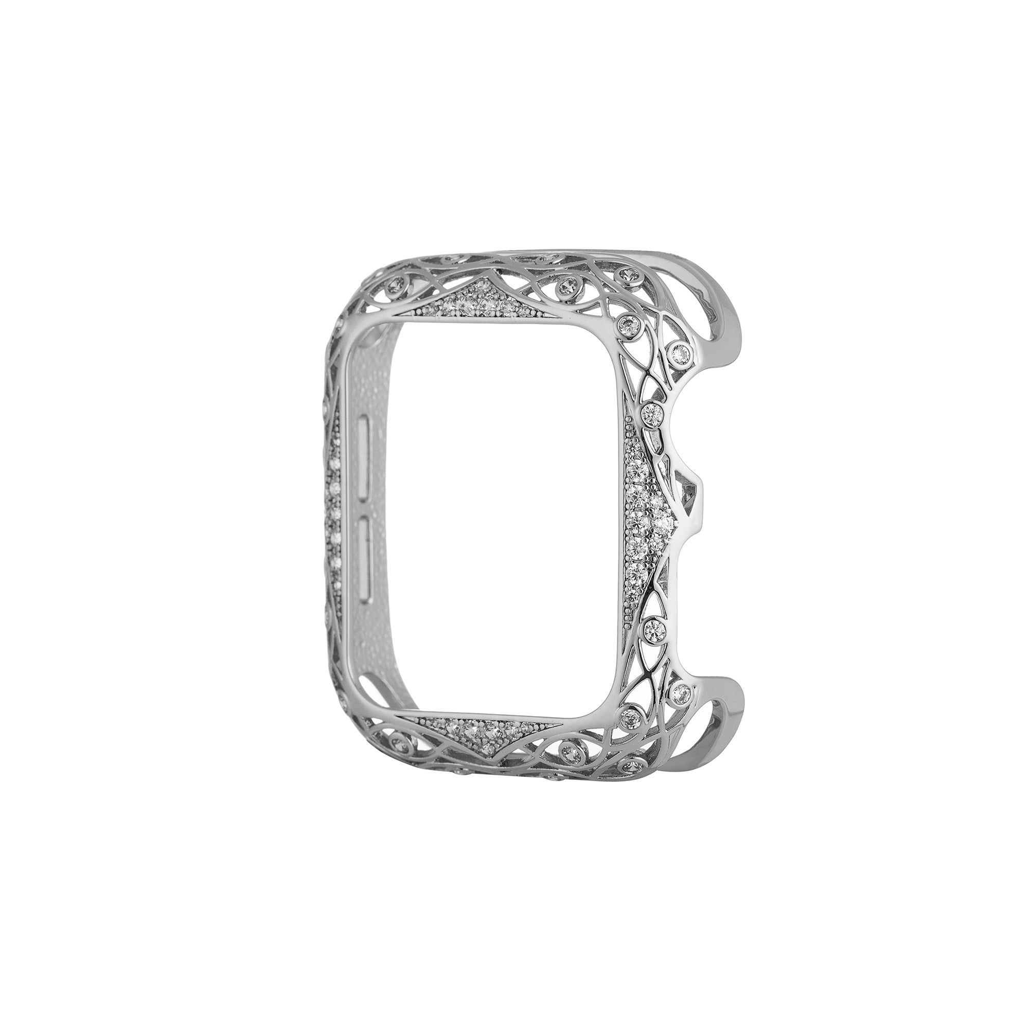 Rhinestone Filigree Half-Wrapped Watch Case