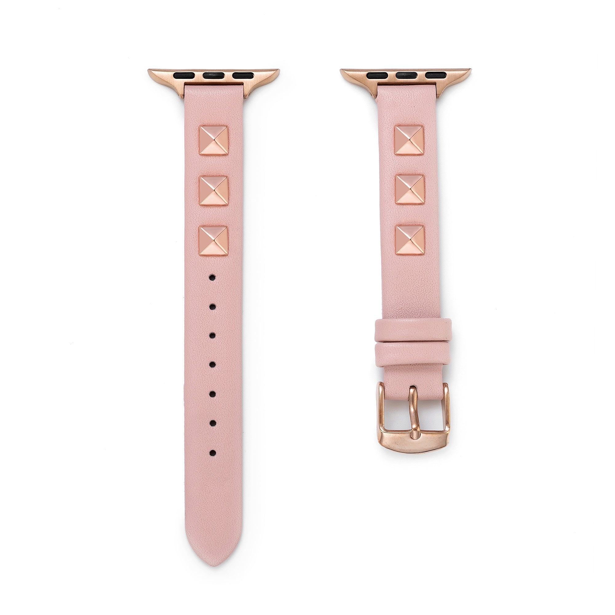 Chic Rivet-Studded Leather Watch Band for Apple Watch