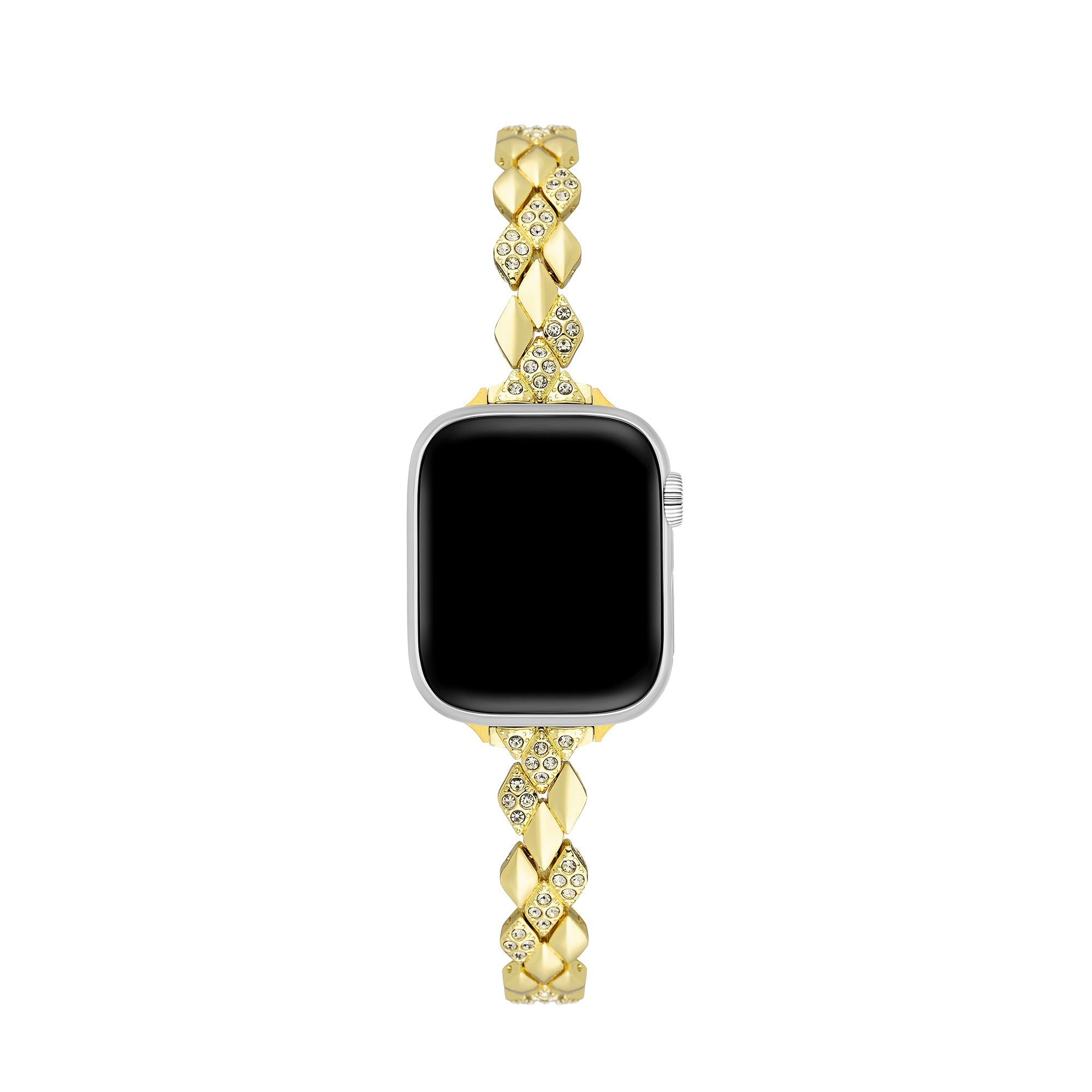 Gleaming Diamond Metal Watch Band