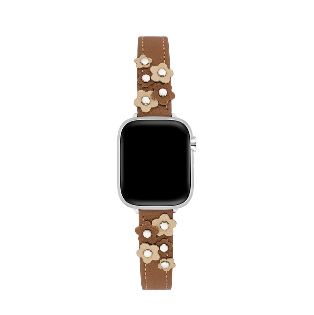 Garden Blooms Leather Watch Band for Apple Watch