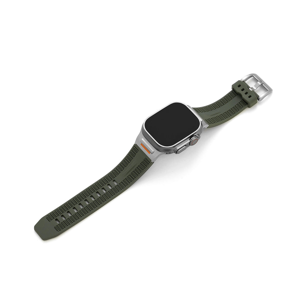 Men's Textured Silicone Watch Band