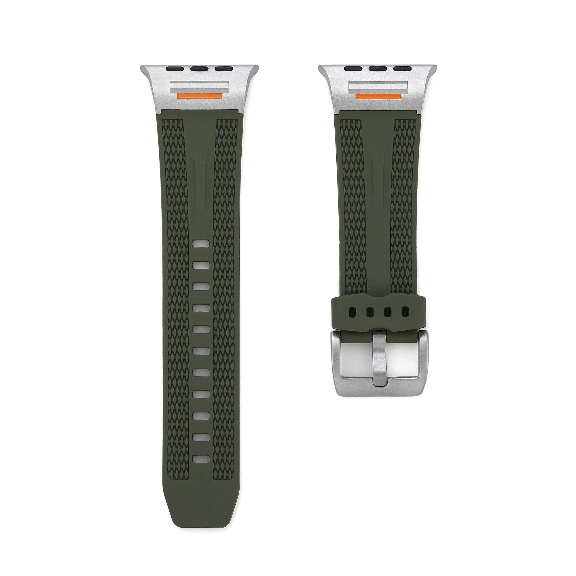 Men's Textured Silicone Watch Band