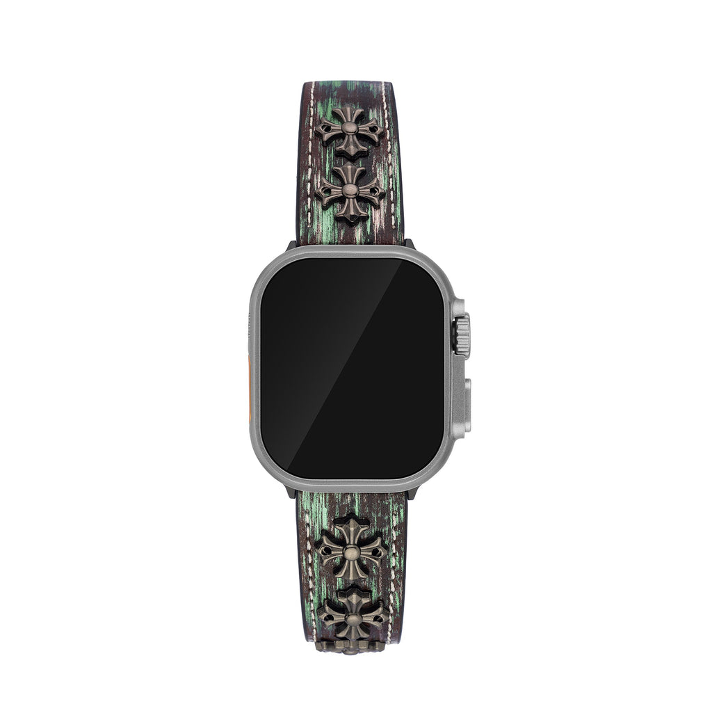 Unisex Cross Leather Watch Band for Apple Watch