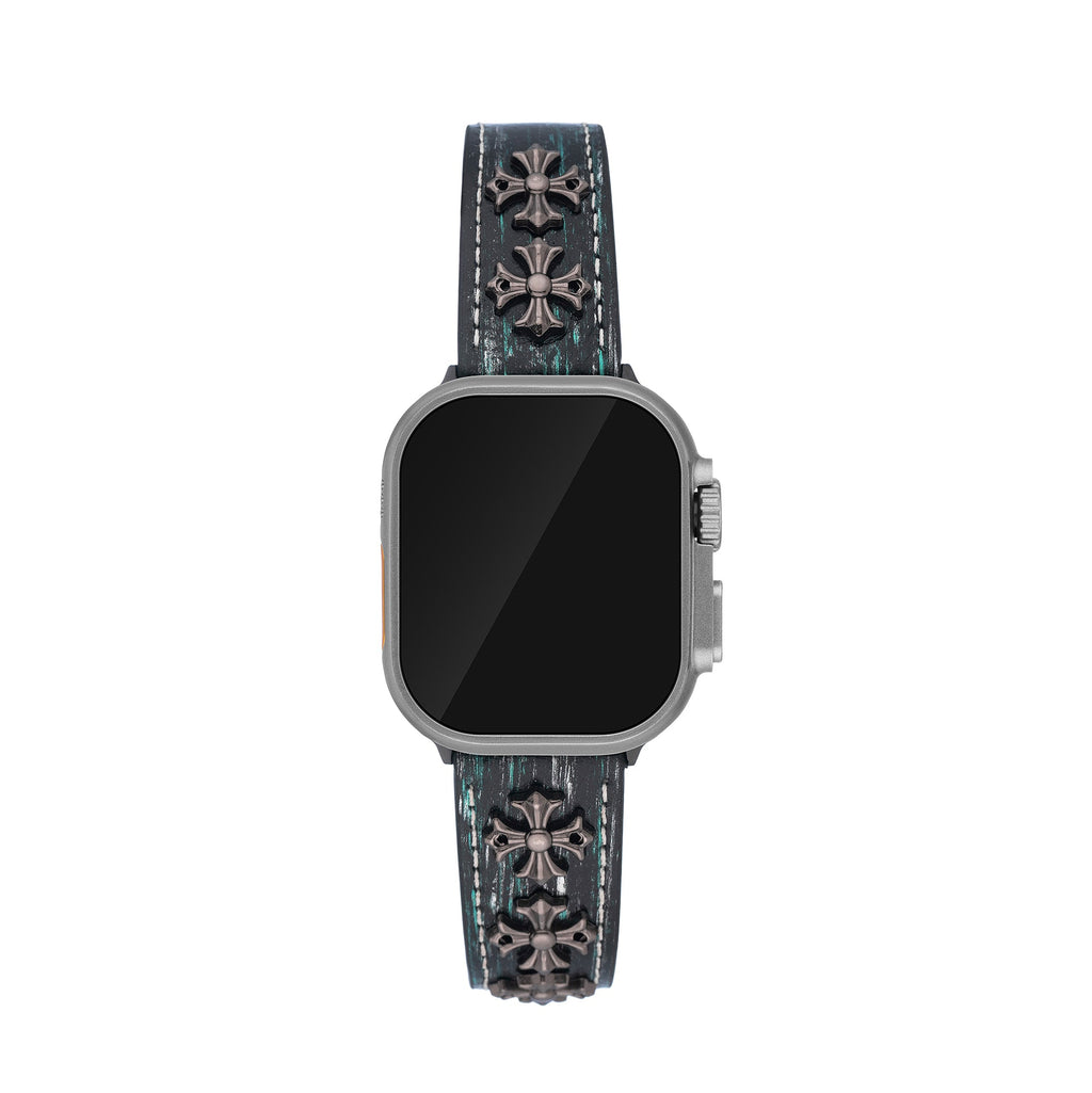 Unisex Cross Leather Watch Band for Apple Watch