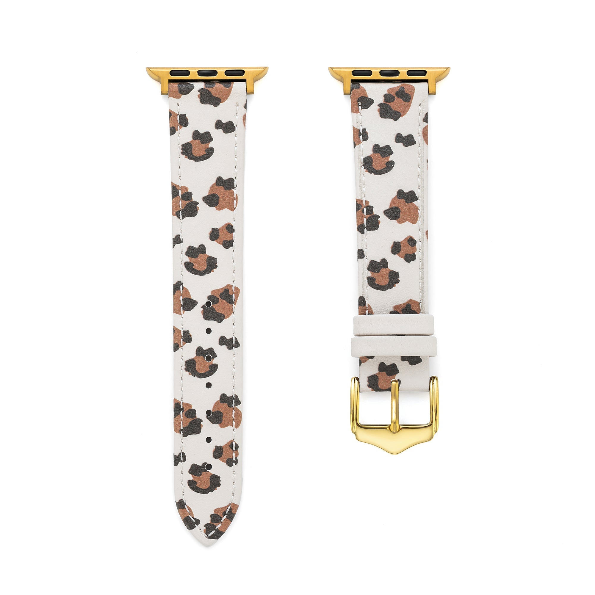 Leopard Print Leather Watch Band for Apple Watch
