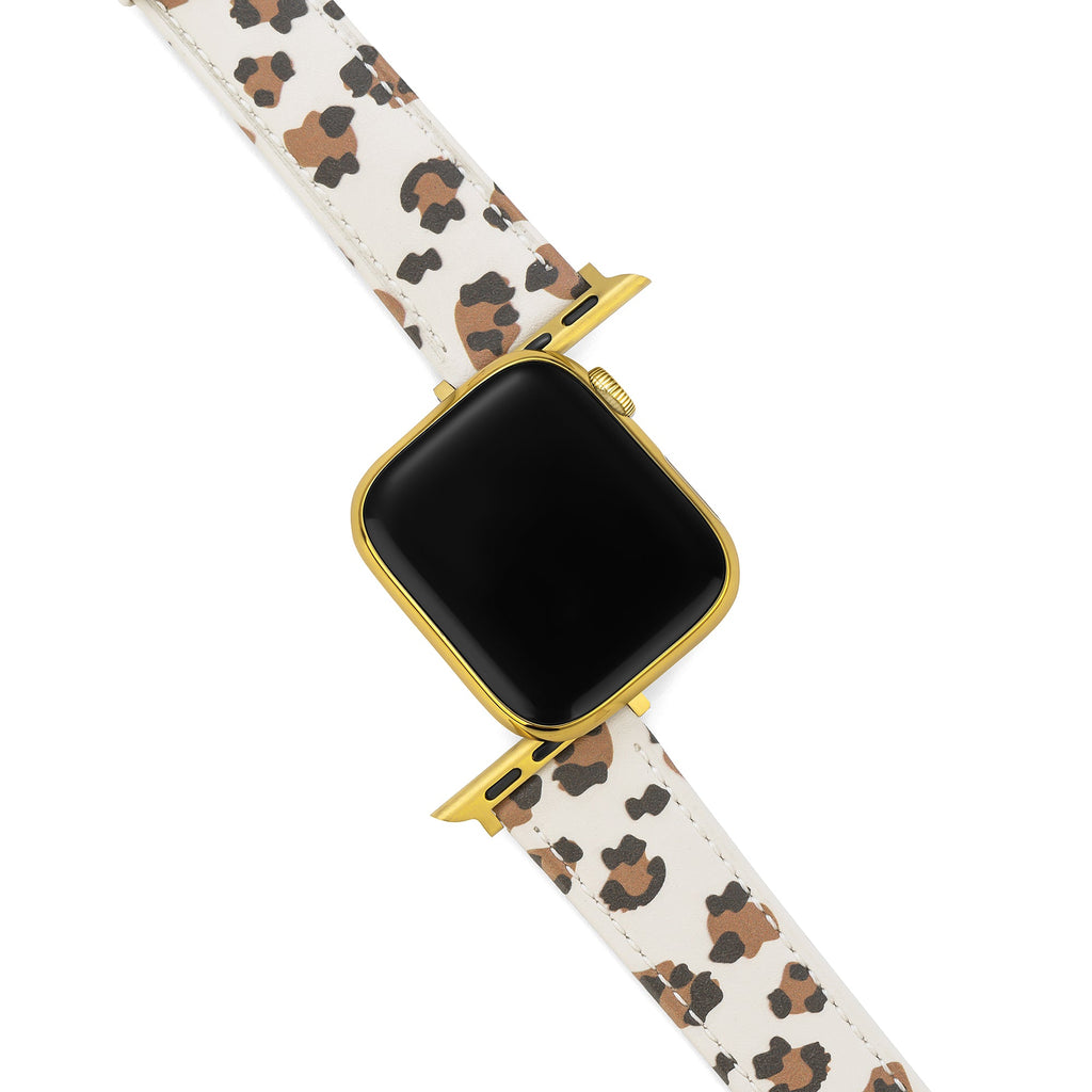 Leopard Print Leather Watch Band for Apple Watch