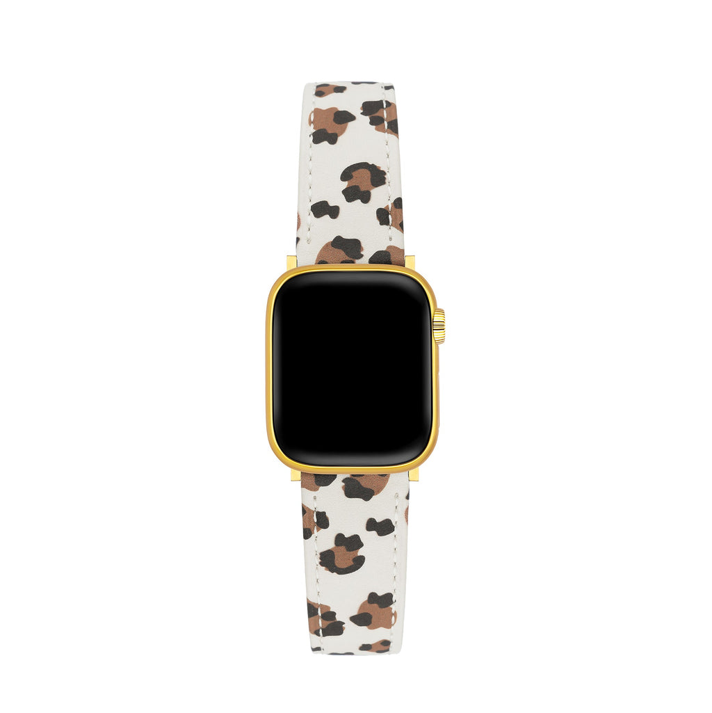 Leopard Print Leather Watch Band for Apple Watch