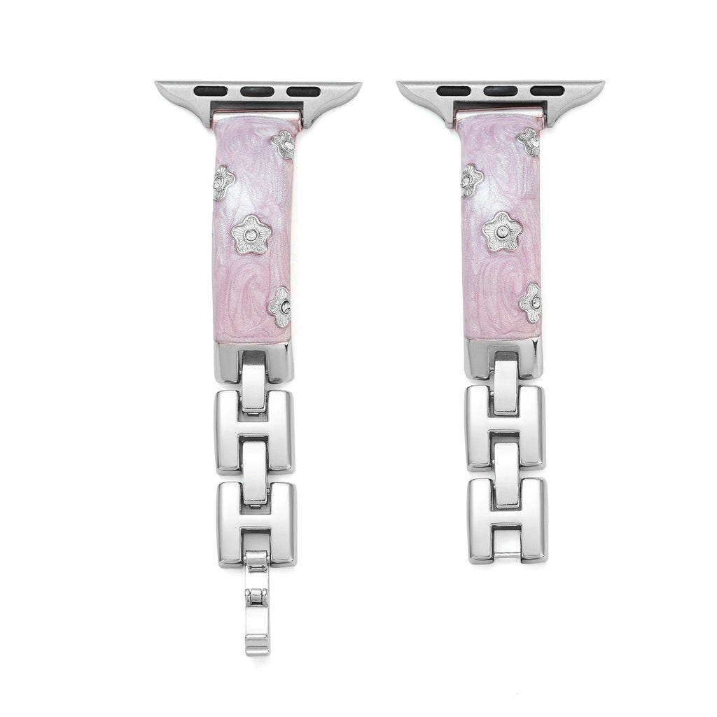 Floral Metal Watch Band for Apple Watch