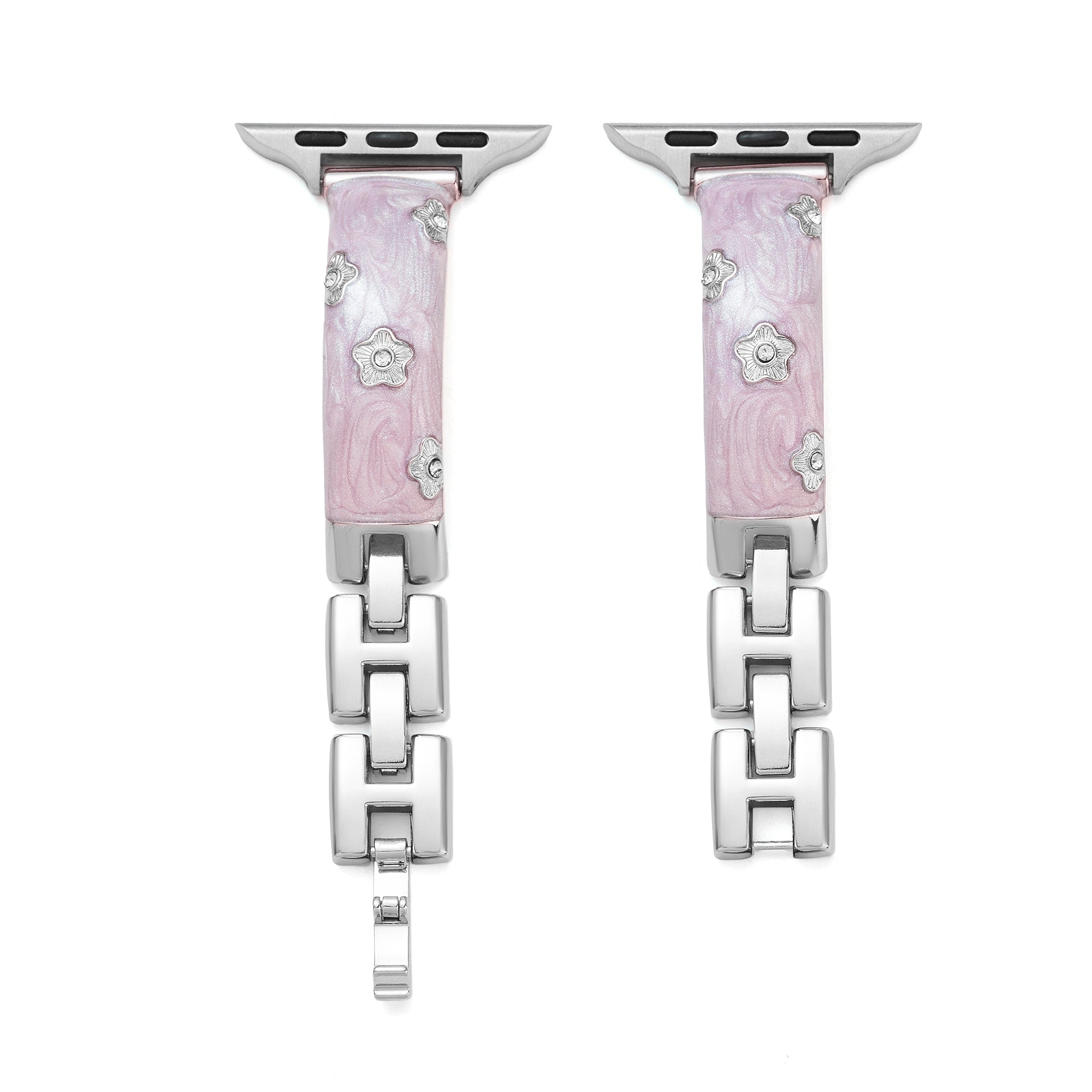 Floral Metal Watch Band for Apple Watch